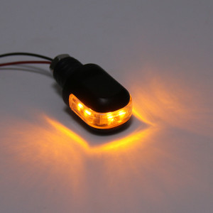 Bar End Turn Signals LED Indicator Amber Handlebar End Mount Blinker (BE-CMD15-Black)