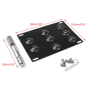 Front Bumper Tow Hook License Plate Mounting Bracket Holder For Mazda3 Mazda6 (14-up) Mazda CX-5 (13-up) Mazda MX-5 Miata (16-up)  Black