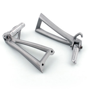 Rear Passenger Footpegs Footrests Brackets Set Yamaha YZF R6 (2003-2005) R6S (2006-2010) 5SL-27430-01-00, 5SL-27440-01-00