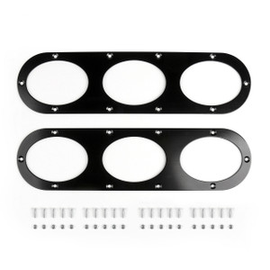 Universal Aluminum Rear Bumper Race Air Diversion Diffuser Panel, Black