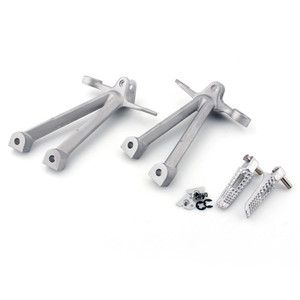 Rear Passenger Footpegs Footrests Brackets Set Suzuki GSXR1000 (2007-2008) 43600-21H00, 43700-21H00, 43611-41G00, 43621-41G00