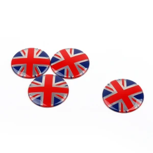 4x Wheel Center Hub Cap Emblem Badge decal Union Jack UK Flag for Mini Cooper