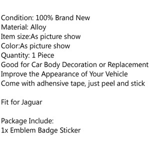 Letter 35T Sticker Rear Decal Emblem for Jaguar F-PACE, Chrome