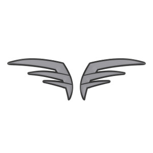 Universal Motocycle Moto 3D Tank Traction Pad Side Gas Knee Grip Protector Gunmetal