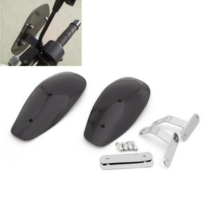 Universal Hand Guard Shield Cold Wind Deflector For Harley Touring Honda Custom, Smoke