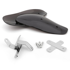 Universal Hand Guard Shield Cold Wind Deflector For Harley Touring Honda Custom, Smoke