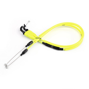 Throttle Cable Push Pull Wire Line Gas Yamaha YZF R1 YZF-R1 (2004-2006), Neon Yellow
