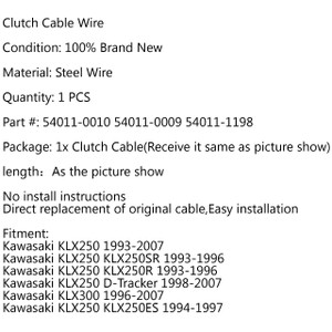 Clutch Cable Replacement Kawasaki KLX250 D-Tracker KLX250R KLX300