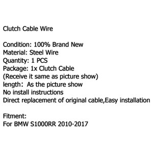 Clutch Cable Wire Steel Braided BMW S1000RR (2010-2017) Blue