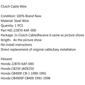 Clutch Cable 22870-KAF-000 Honda CB250 JADE250 CB400F CB-1 CB400SF CB400