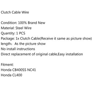 Clutch Cable Wire Steel Braided Honda CB400SS NC41 CL400