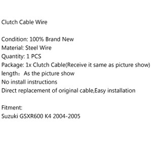Clutch Cable Wire Steel Braided Suzuki GSXR600 K4 (2004-2005)