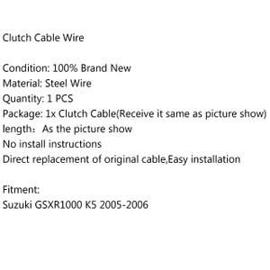 Clutch Cable Wire Steel Braided Suzuki GSXR1000 K5 (2005-2006)