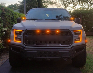 2015-2019 Ford F150 F-150 3PCS Grille LED Light For F150 Raptor Style Grille
