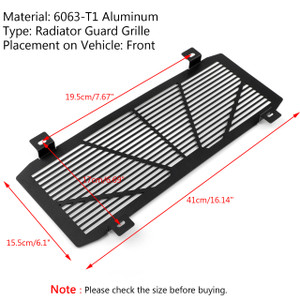 Radiator Grille Cover Guard Shield Protector For Kawasaki Z 650 Z650 2016-2018 Black