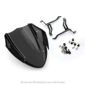 ABS Windscreen Windshield Screen with Bracket For Suzuki GSX-S 750 2017 Black