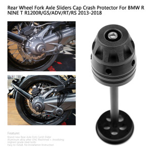 Rear Axle Hub Crash Pad Slider Protector For BMW R Nine T R1200GS 13-2018 Black