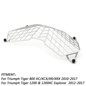 Headlight Protector Grille Guard Cover for Triumph Tiger 800 10-17 Explorer 1200 Silver