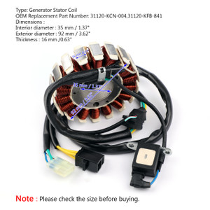 Generator Stator Coil For CLR125 XLR125 98-03 CRF230 SL230 02-09 31120-KFB-841