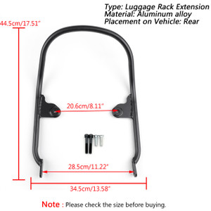 Passenger Grab Bar Rear Carrier Luggage Rack For Kawasaki Z-900 RS Cafe 18-20 Black