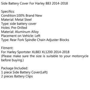 1 piece Left Side Battery Cover For Harley Sportster XL883 XL1200 2004-2013