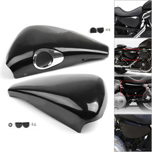 1 pair L&R Side Battery Cover For Harley Sportster XL883 XL1200 2004-2013
