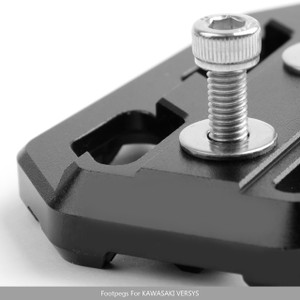 Front footpegs foot pegs For KAWASAKI 2017-2018 Versys X 300 2015-2018 Versys 650 1000 Black