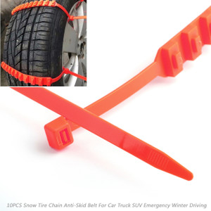 10PCS Snow Tire Chain Anti-Skid Belt For Car Truck SUV Emergency Winter Driving