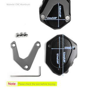 Kickstand Side Stand Extension Pad For BMW R NINE T 2014-2017 R1200RT 2004-2013 Gray