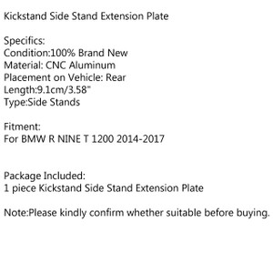 Kickstand Side Stand Extension Pad For BMW R NINE T 2014-2017 R1200RT 2004-2013 Gray