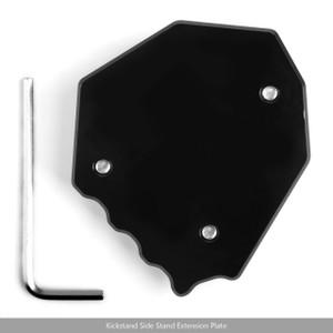 CNC Kickstand Sidestand Stand extension enlarger pad For BMW S1000XR 2015-2017 Black