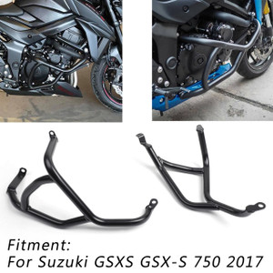 Lower Crash Bars Side Engine Guard Bumper Fits Suzuki GSXS750 GSX-S 750 17-20 Black