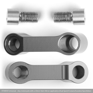 10mm M10 Handlebar Mount Mirror Riser Extender Adaptor Adapter Titanium