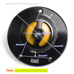 CNC Keyless Fuel Gas Tank Cap For Kawasaki ZX-6R ER-6F/6N Ninja 600 650 Gold