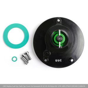CNC Keyless Fuel Gas Tank Cap For Kawasaki Z750 Z750R 07-16 Z800 13-16 Z1000 Z1000SX 10+ Green