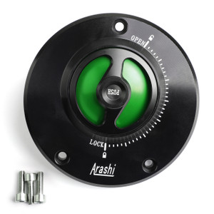 CNC Keyless Fuel Gas Tank Cap For Kawasaki Z750 Z750R 07-16 Z800 13-16 Z1000 Z1000SX 10+ Green