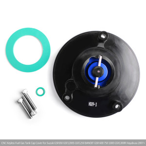 CNC Keyless Fuel Gas Tank Cap For Suzuki GSF650 BANDIT 05+ GSF1250 1200S BANDIT 06+ Blue