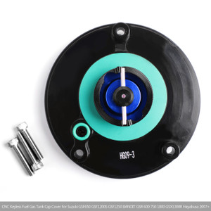 CNC Keyless Fuel Gas Tank Cap For Suzuki GSX 650 F 08-10 GSX1250F 09+ GSX1300R 07+ Blue