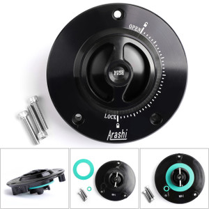 CNC Keyless Fuel Gas Tank Cap For Suzuki GSX 650 F 08-10 GSX1250F 09+ GSX1300R 07+ Black