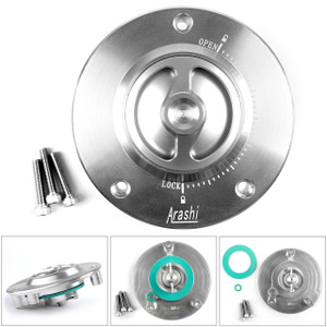 CNC Keyless Fuel Gas Tank Cap For Suzuki GSX 650 F 08-10 GSX1250F 09+ GSX1300R 07+ Silver