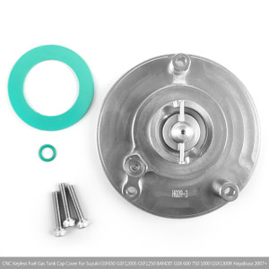 CNC Keyless Fuel Gas Tank Cap For Suzuki GSX 650 F 08-10 GSX1250F 09+ GSX1300R 07+ Silver