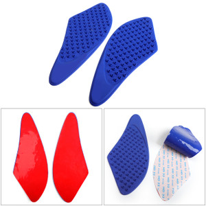 Tank Traction Pad Side Gas Knee Grip Protector For Kawasaki ZX-6R 2007-2008 Blue