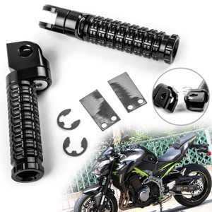 Front CNC Footpegs Footrests For KAWASAKI NINJA 250 R 300 400 R 650 1000 Black