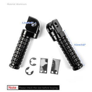 Front CNC Footpegs Footrests For KAWASAKI NINJA 250 R 300 400 R 650 1000 Black
