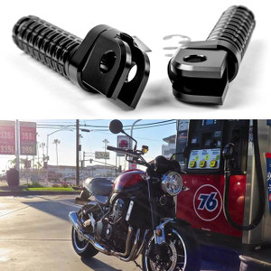 Front CNC Footpegs Footrests For KAWASAKI NINJA 250 R 300 400 R 650 1000 Black