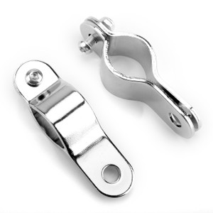 30-35mm Adjustable Bull Bar Light Foglight Mount Bracket Clamp Chrome