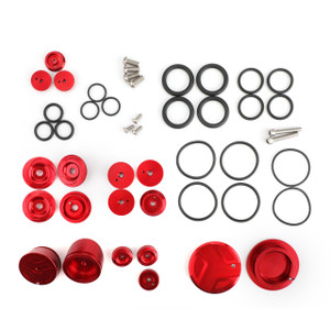 Upper Frame Plugs Caps Covers Set CNC Aluminum For BMW R1200GS ADV LC 13-19 Red