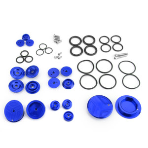 Upper Frame Plugs Caps Covers Set Aluminum For BMW R1200GS ADV LC 13-19 blue