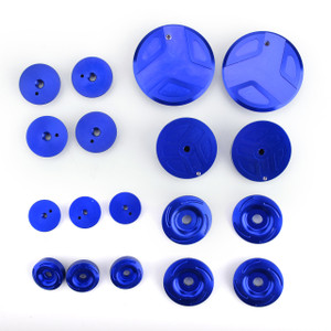 Upper Frame Plugs Caps Covers Set Aluminum For BMW R1200GS ADV LC 13-19 blue