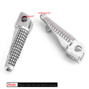 Front Foot Peg Footrest For Kawasaki ZZR1400 ZX14 06-13 ZZR1200 00-06 Silver